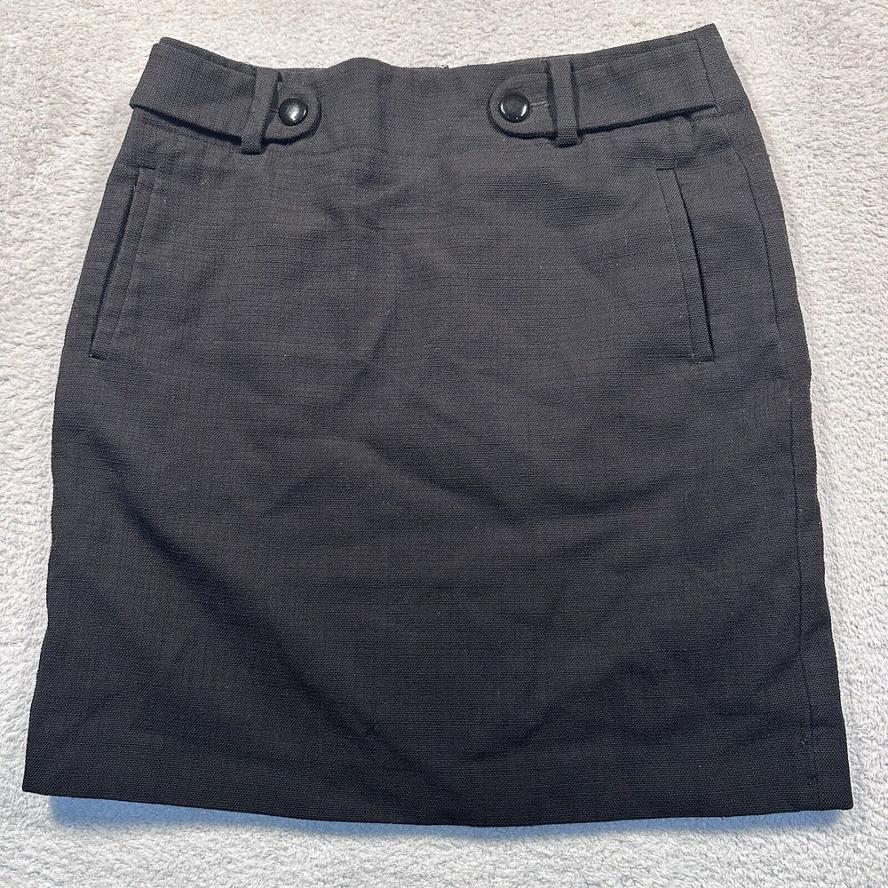 Y2K‎ Banana Republic 100% Wool Pencil Skirt Women's Size 6 Black See Desc.